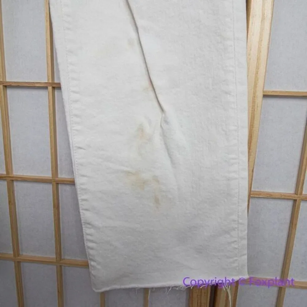 Madewell The Perfect Vintage Straight Jean in Tile White: Ripped-Knee, 27‎